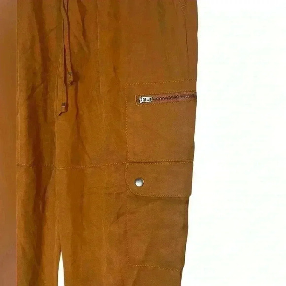 Banana Republic Tencel Cargo Jogger Pant Deep Camel XS Comfy Soft Relaxed - Picture 4 of 11